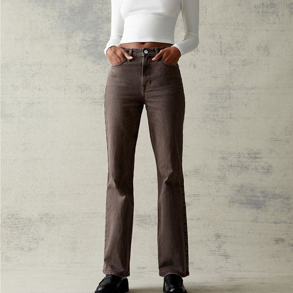 PacSun Brown Stretch High Waisted Bootcut Jeans